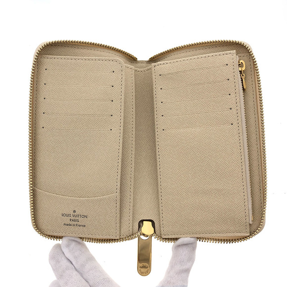 Louis Vuitton Zippy Compact Wallet Damier Azur Bifold Round Zipper White - Picture 4 of 9